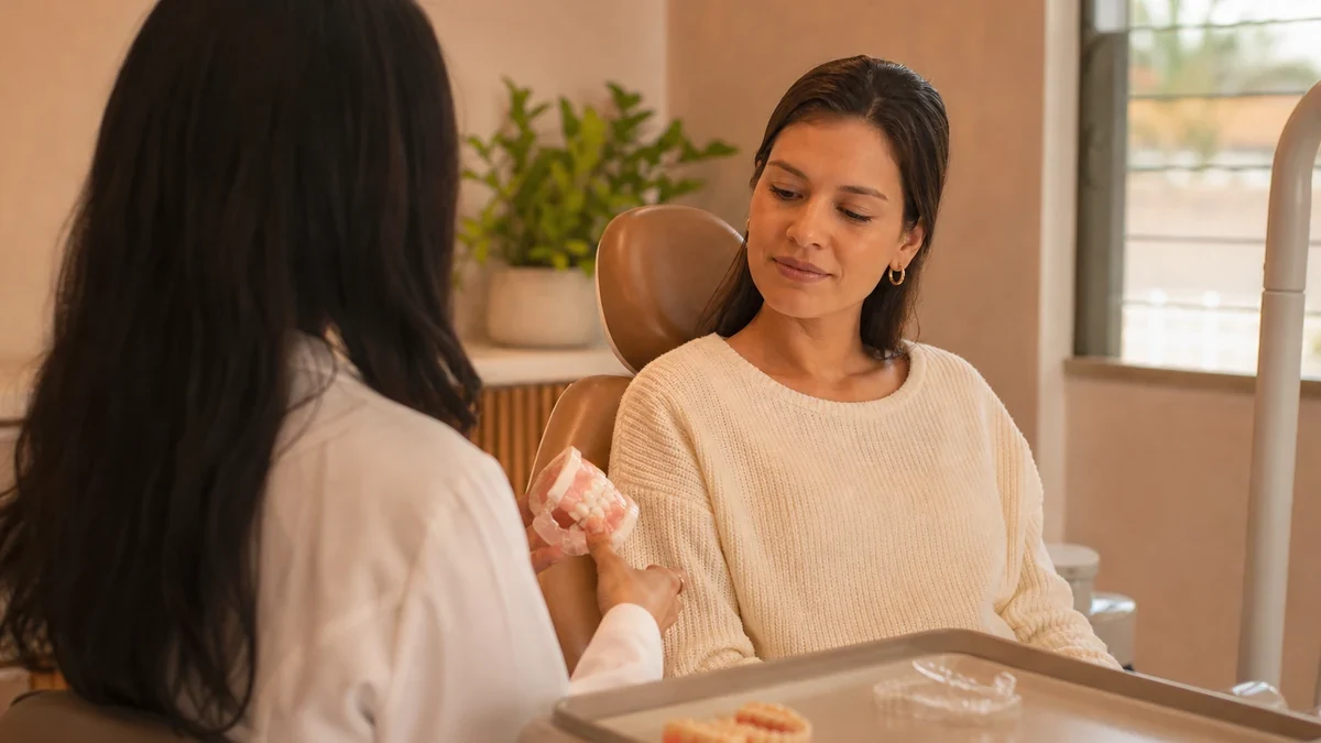 Consulta ortodôntica com modelos de aparelho no Prado, Belo Horizonte, Dentistas BH